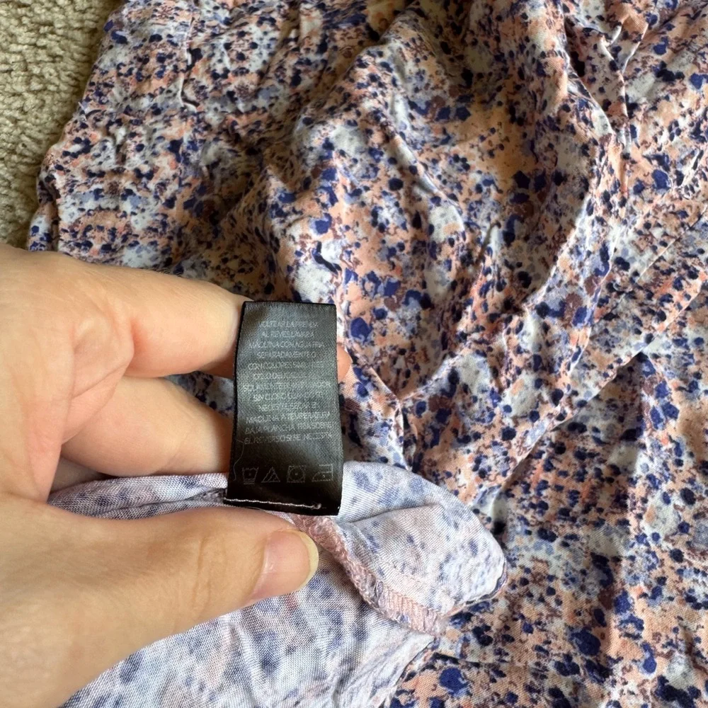 Concepts New York Women’s Pink/Blue Floral Zip Up Skirt with Tie Belt L EUC